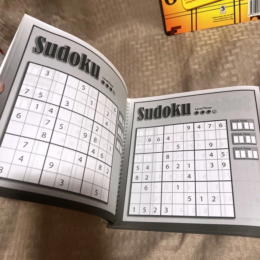 Sudoku Puzzle Books Lot of 2 Spiral Bound Hinkler 2007 NOS Over 200 Puzzles Rare
